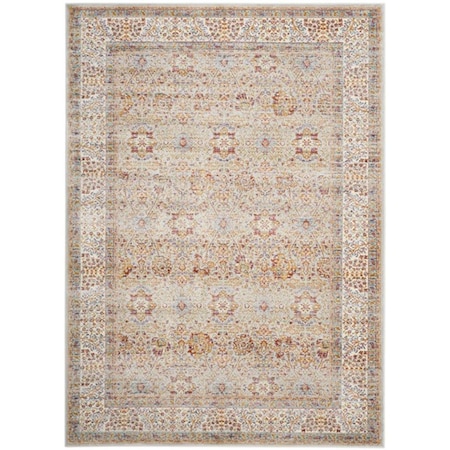 Safavieh 9 ft.-6 in. x 13 ft.-1 in. Sevilla Power Loomed Large Rectangle Area Rug Silver & Ivory SEV810A-10